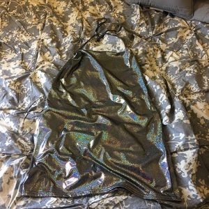 Metallic Silver Dress